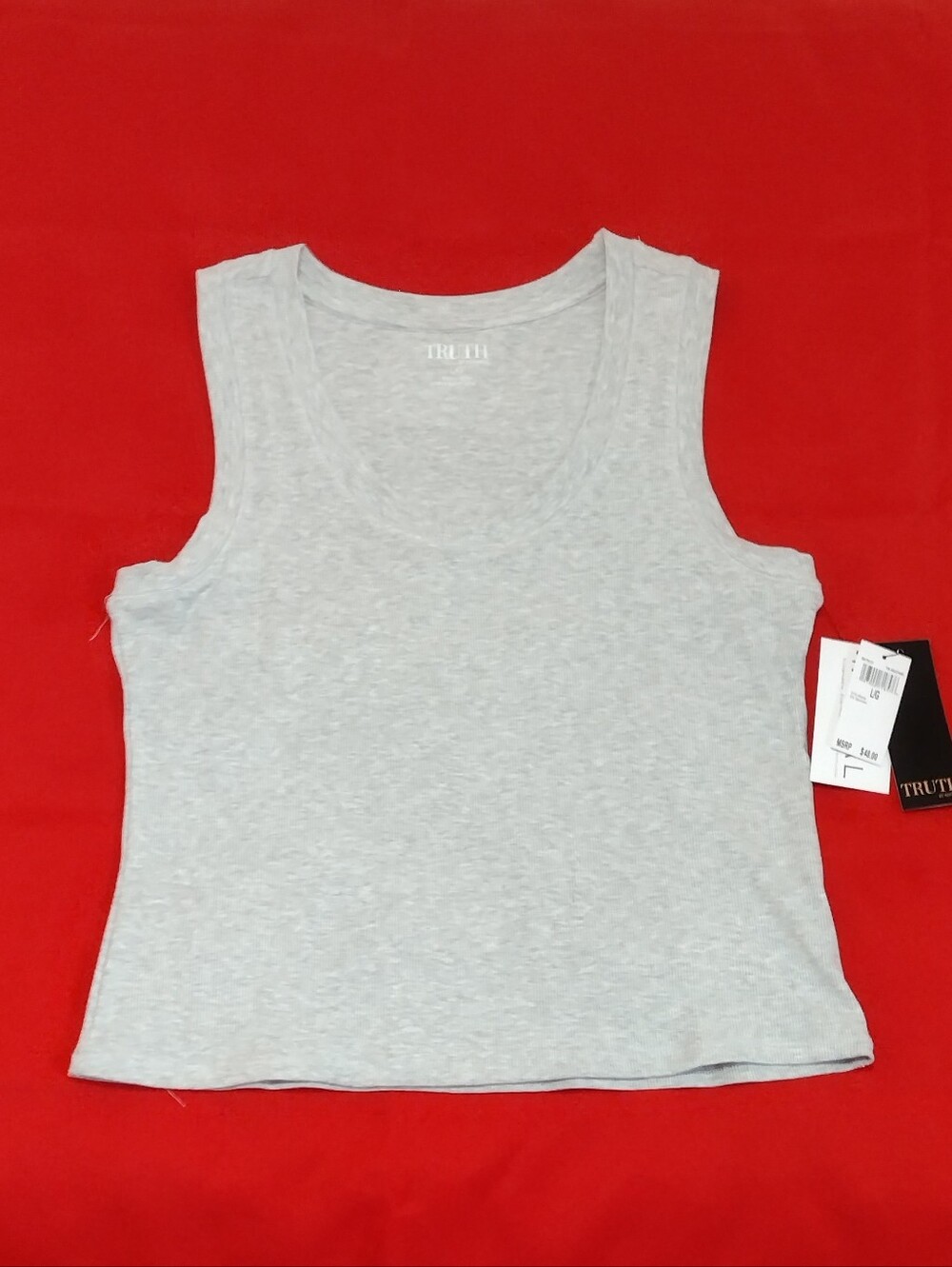 TRUTH by Republic Sleeveless Gray Top - NWT - Size Large